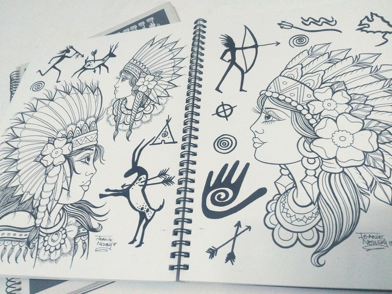 libro cuaderno plantilla tatuaje 1u